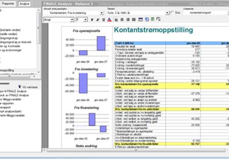 Rapportgenerator har en innebygget rapportgenerator som gir deg muligheter for å skrive ut rapporter med fri oppbygning av både linje- og kolonnestruktur, og fungerer på samme måte