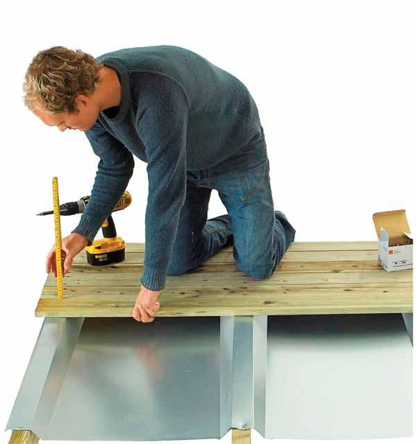 Vanntett undertak for terrassegulv Enkel montering Til-tak orginal Enkel montering rett på bjelkene 100 %