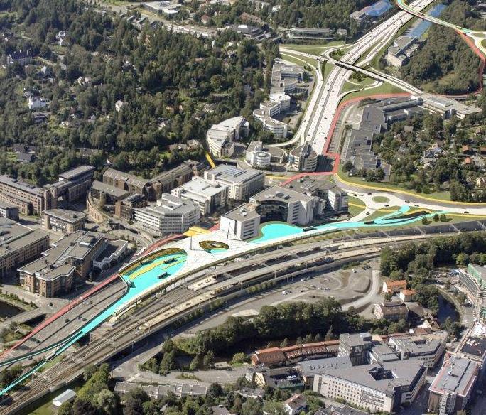 Store utbyggingsprosjekter Akershus E18 Vestkorridoren Lysaker