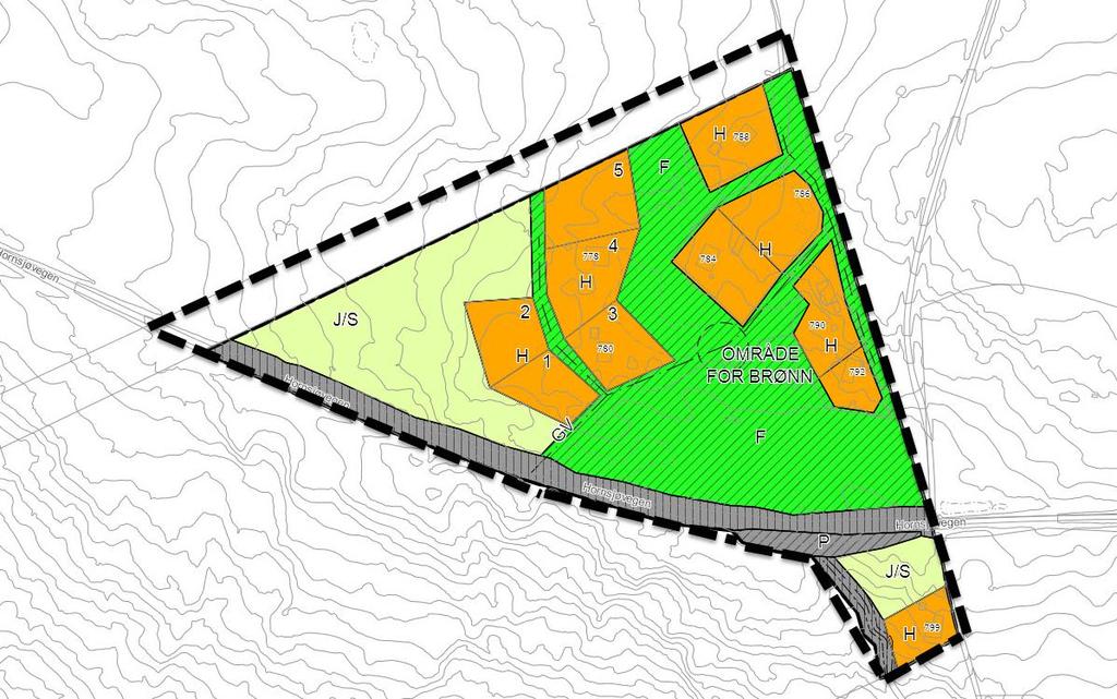 Det aktuelle området for utvidelse av H4 er avsatt til LNF 2 (forbud mot all spredt bebyggelse) i gjeldende overordnet plan.