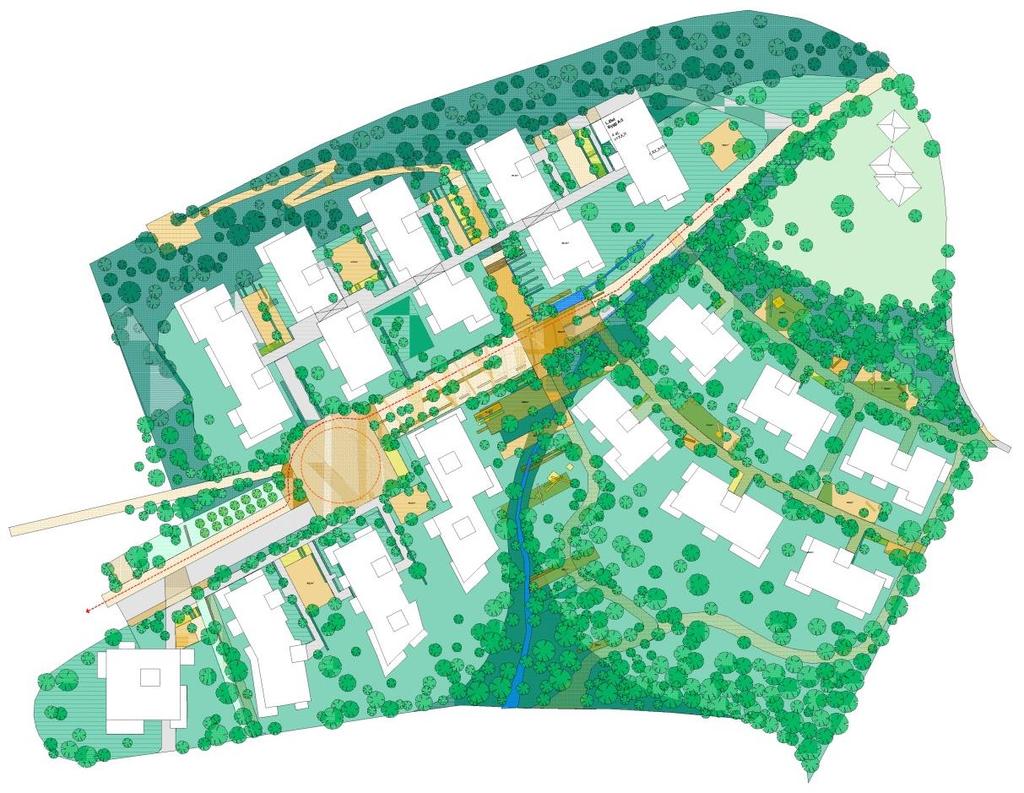 Landås øst (L4-L6) På Landås øst planlegges det blokkbebyggelse i 4-6 etasjer. Totalt kan det bygges 36 000 m2 BRA.