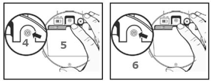 Fjern skruen på batterirommet dekselet (Fig. 4). Med fingeravtrykket trekker du opp batterirommet og tar ut menighet for å fjerne batterirommet dekselet (fig. 5).