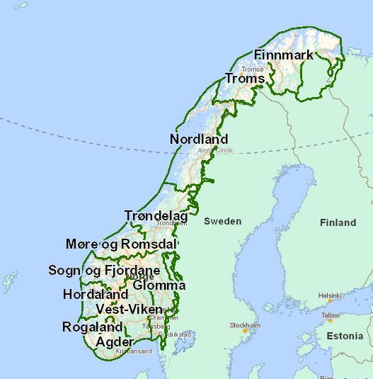 vannområder kommuner Vannregionmyndighet