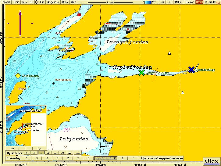 L2 L1 Figur 1. Levanger. Det nåværende utslippet er markert med rødt kryss. Målepunktene L1 og L2 er vist med fylte sirkler. Kartgrunnlag fra Levanger kommune.