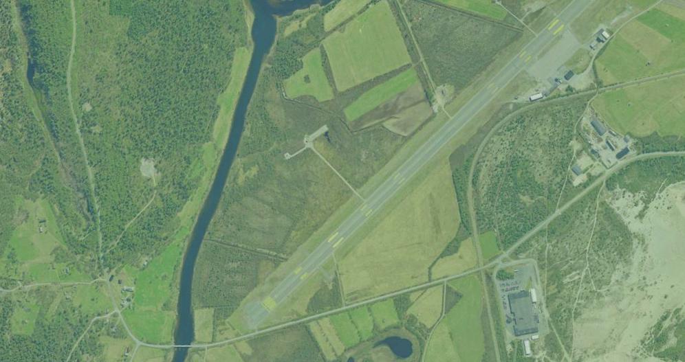 Røros lufthavn (ENRO) Oversiktskart BØF 16 (0-20 cm) 3 (10-30 cm) G3 nedstrøms 2 (0-20 cm) 18