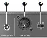 Vi ser at XLR-kontakten kun er merket Input1, og med de 4 små bryterne for å definere funksjonen til denne inngangen.