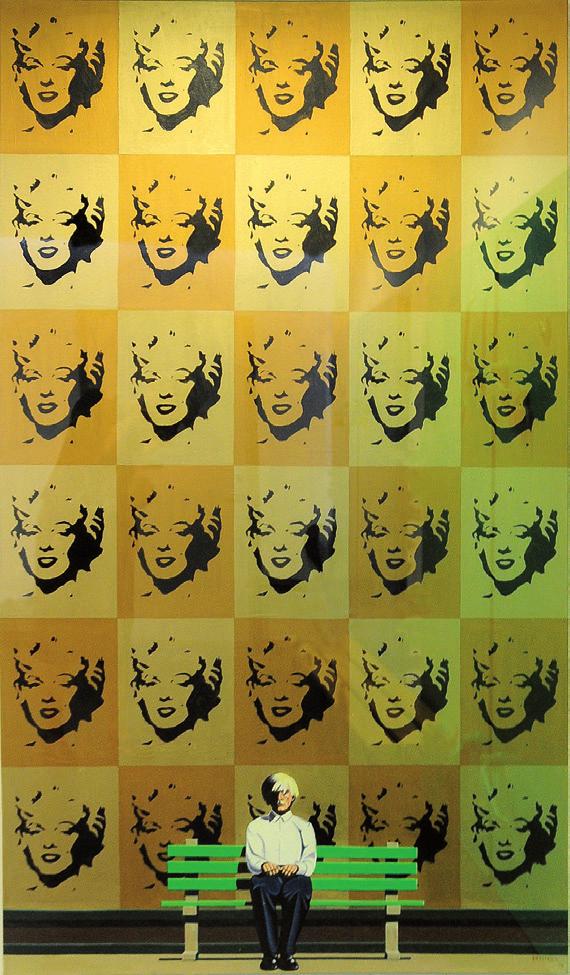 Warhold er kjent som pop-kunstens far og særlig for portrettene av kjente skuespillere som Marilyn Monroe, og serien kan ses som en hyllest til ham.