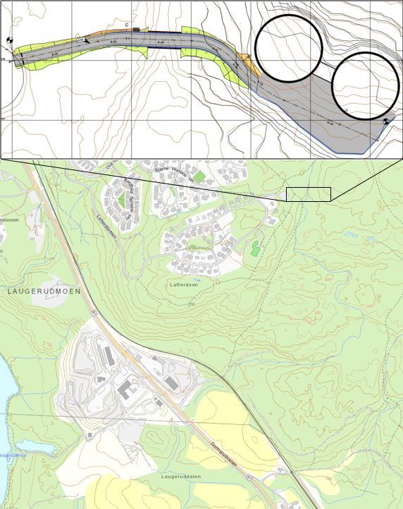 1. INNLEDNING Det skal bygges nytt høydebasseng på Lafteråsen i Kongsberg kommune. Som en del av prosjekterende arbeider, skal det foretas en flomvurdering av et potensielt brudd i høydebassenget.