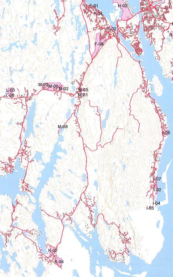 Hjortetrekk Nokre av hovudtrekkrutene for hjort er grovt oppteikna på kartet på førre side.