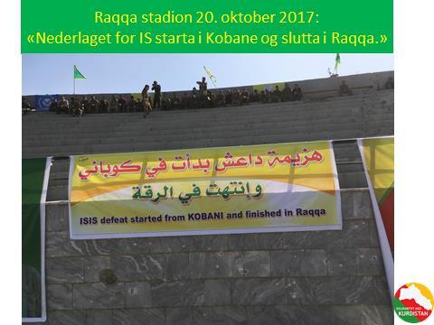 Bilde 15. De flerkulturelle styrkene i SDF (Syrias demokratiske styrker) frigjorde Raqqa i oktober 2017.