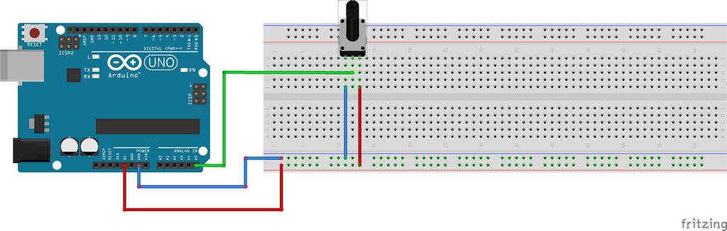 1.3. Pulserende lys Koble en LED til en av portene til Arduinoen som lar deg sende analoge signaler (merket med PWM) slik som i figuren til høyre. 1.