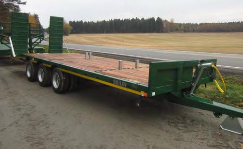 Maskinhengere Bailey 16T 2 akslet henger Totalvekt: 21 300kg. Egenvekt: 5 300kg. Planstr.