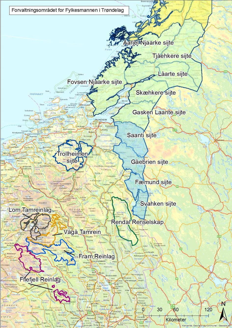 Fortsatt to samiske reinbeiteområder 6 fylker 11