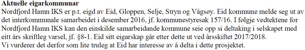 19/18 217 19.04.2018 07.05.2018 JS SELSKAPSKONTROLL AV NORDFJORD HAVN IKS 1. Kontrollutvalet tingar selskapskontroll med forvaltningsrevisjon på Nordfjord Havn IKS hjå Kommunerevisjonen i Nordfjord.