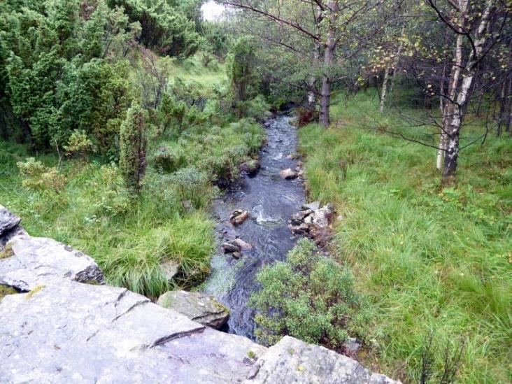 naturlig vassdrag i Karmøynaturen.