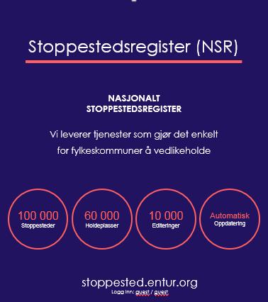 Stoppestedsregisteret har i dag 3 nivåer