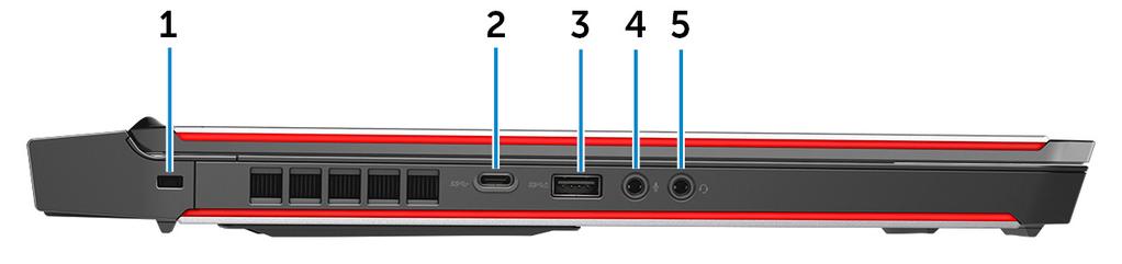 2 Mini DisplayPort Koble til en TV eller en annen DisplayPort-inngang-aktivert enhet. Gir video- og lydutgang. 3 HDMI-post Koble til en TV eller en annen HDMI-inngang-aktivert enhet.