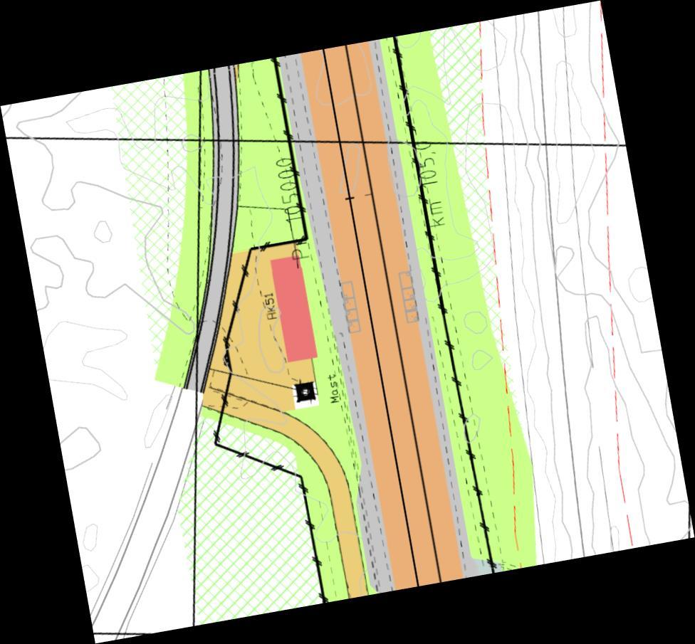 Figur 11 Figur viser kjøreatkomst til driftsvegen fra Nerlivegen