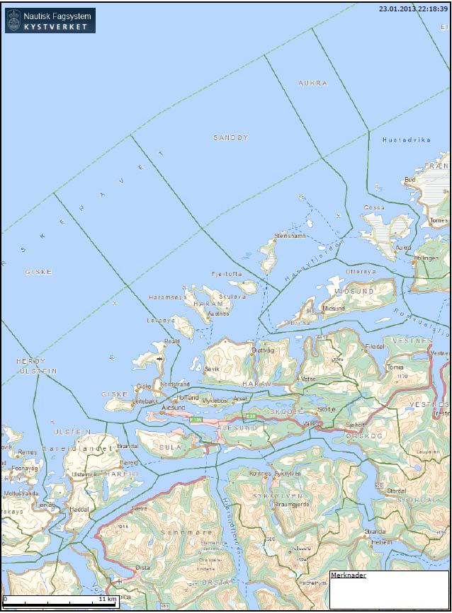 Lepsøyrevet- Harøyfjorden Bøyerekke over Lepsøyrevet bør etableres HIB ved Kjærstad bør