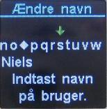 velge tall eller bokstaver. Med Ent velges det tegnet den grønne pilen peker på.