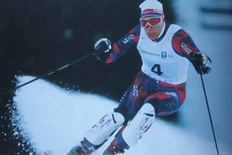 FØRSTE: Lasse Kjus ble den første olympiske mester fra Ski kommune da han vant i 1994. Foto: PSB SKØYTER Petter Andersen, Oppegård, nr. 20 på 1500 meter skøyter og nr. 28 på 1000 meter i 2002. Nr.