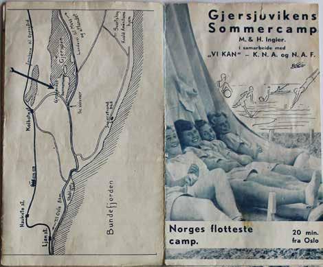 Forside og bakside av brosjyre for Gjersjøvikens Sommercamp.