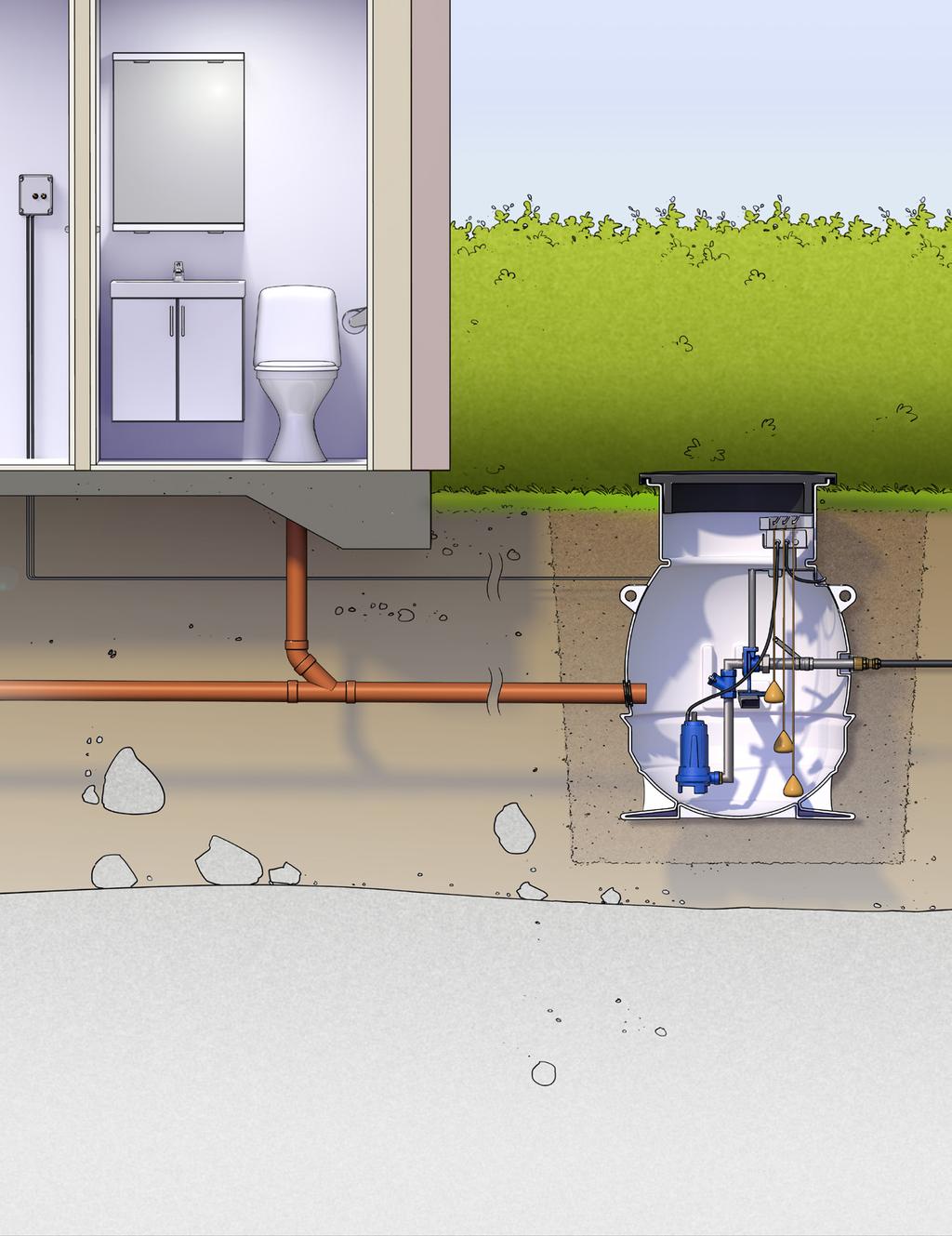 Pumpestasjoner og tilbehør Komplett Kloakkpumpestasjon E.M.S. Pumpestasjon på 1-2-3. Ved å velge vår nye kloakkpumpestasjon i gjør vi det enkelt for deg som installatør.