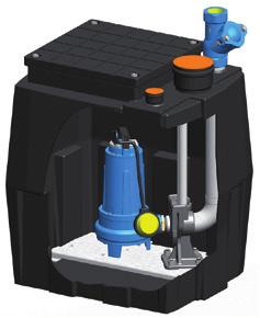 Pumpestasjon i GUP Pumpe og pumpestyring bestilles separat.
