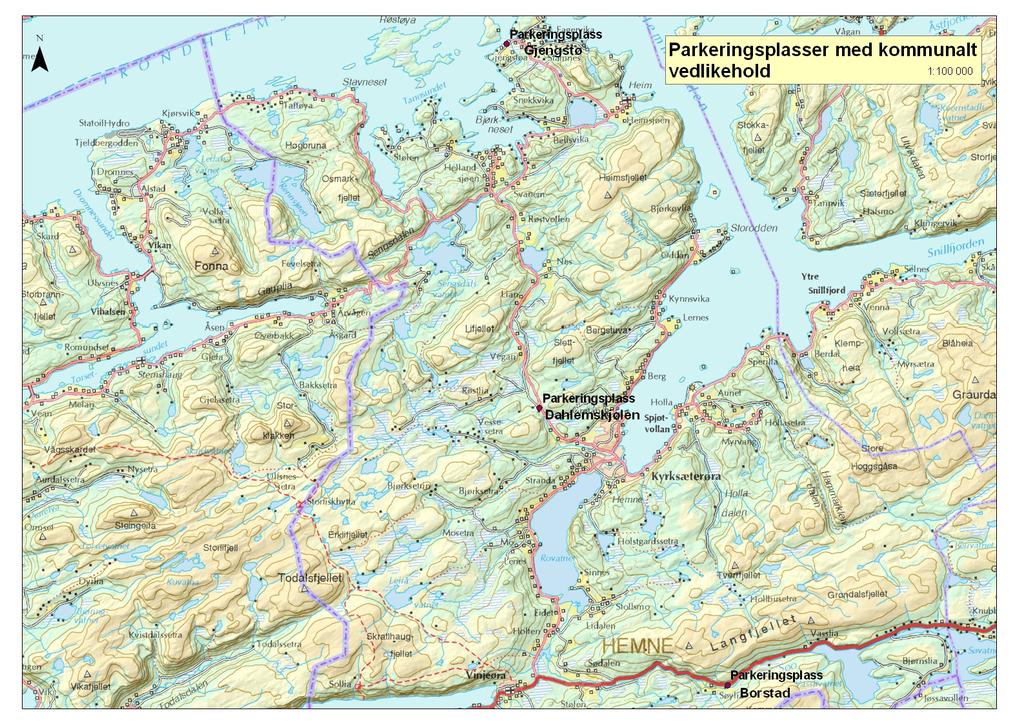 Kartet viser parkeringsplasser med kommunalt vintervedlikehold Statlig sikra friluftsområder Magerøya, Røstøya, Marøya, Stamnesøya og Ytterøya er ervervet av staten til friluftsformål.