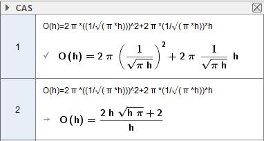 4.3 Gitt en sylinder med et volum på én liter. a) Vis at radius i sylinderen kan uttrykkes som r 1. h 3 Volumet til en sylinder er gitt ved V r h. Volumet skal være 1 L som er lik 1 dm.