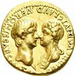 80 Calico 396 1+ 50 000 873 CLAUDIUS & AGRIPPINA JR., denarius, Lugdunum 51 e.kr.