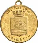 Grimstad. Forgylt bronse. R.