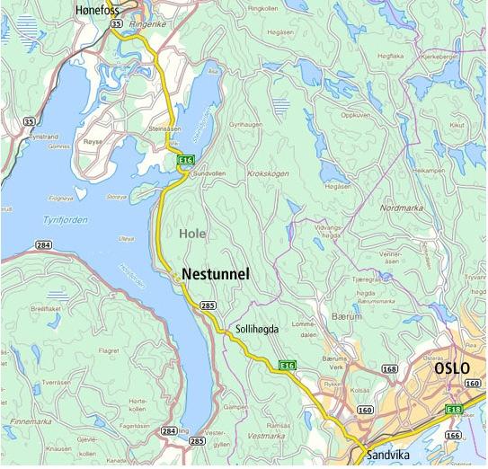 1. Innledning Statens vegvesen Region Sør skal oppgradere Nestunnelen på E16 i Hole kommune. Mars 2011 ble Nes tunnelen stengt som følge av nedfall av sprøytebetong fra tunnelhvelvet.