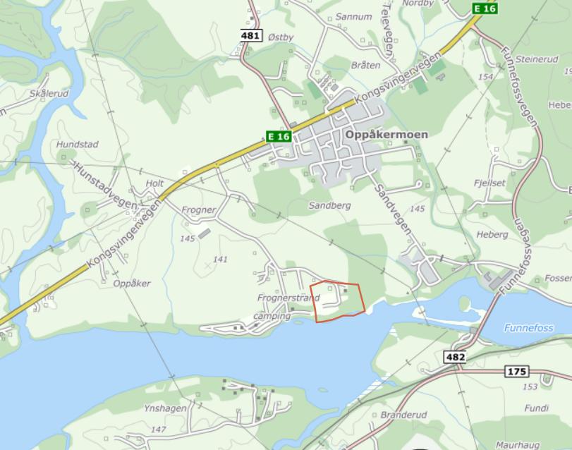 SAKSOPPLYSNINGER: Planområdet Planområdet til Nes strandhager er på 72 dekar og ligger ved Glomma sør for Oppakermoen.