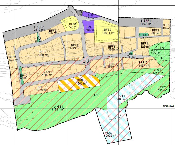 Figur 2. Plankart for Nes strandhager. Saksgang Planforslaget for Nes strandhager ble behandlet i formannskapet 28.3.2017 i PS 37/17.