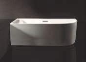 Badekarets design gir også en plassbesparende funksjon. Modellen leveres i både høyre og venstre-modell.