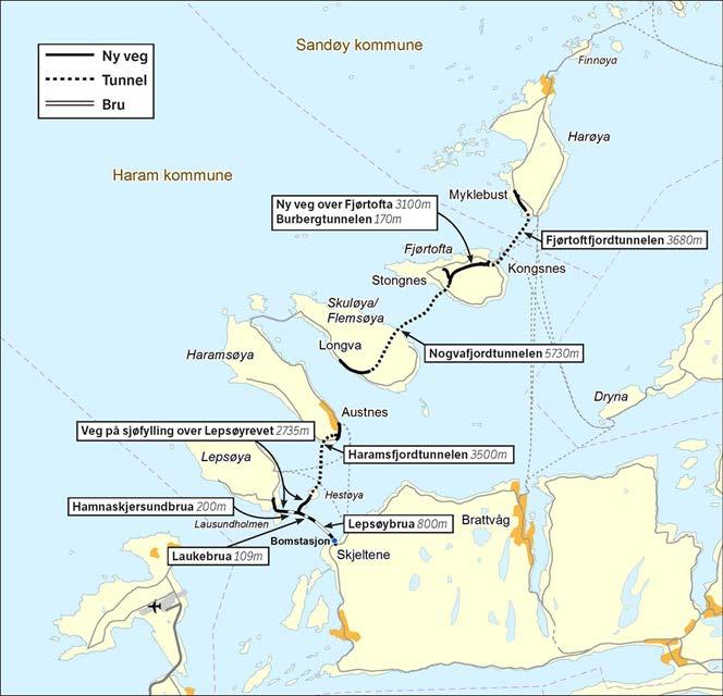 Fv. 659 Nordøyvegen Kontrakt 2: Forskjæringer Austnes Longva Gjelder i hovedsak forskjæring til