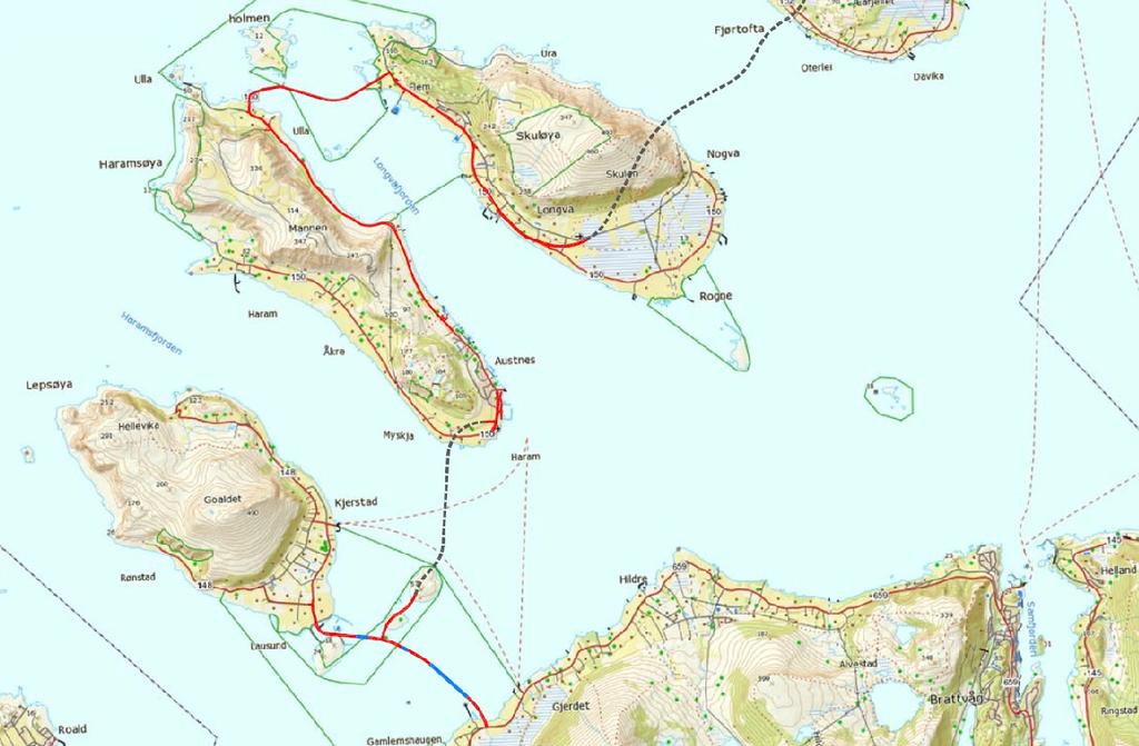 Lektertransport, fyllinger All tunnelstein som skal i sjøfylling skal