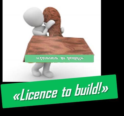 Etablerte begrepet «License to build» For å få «lisens».