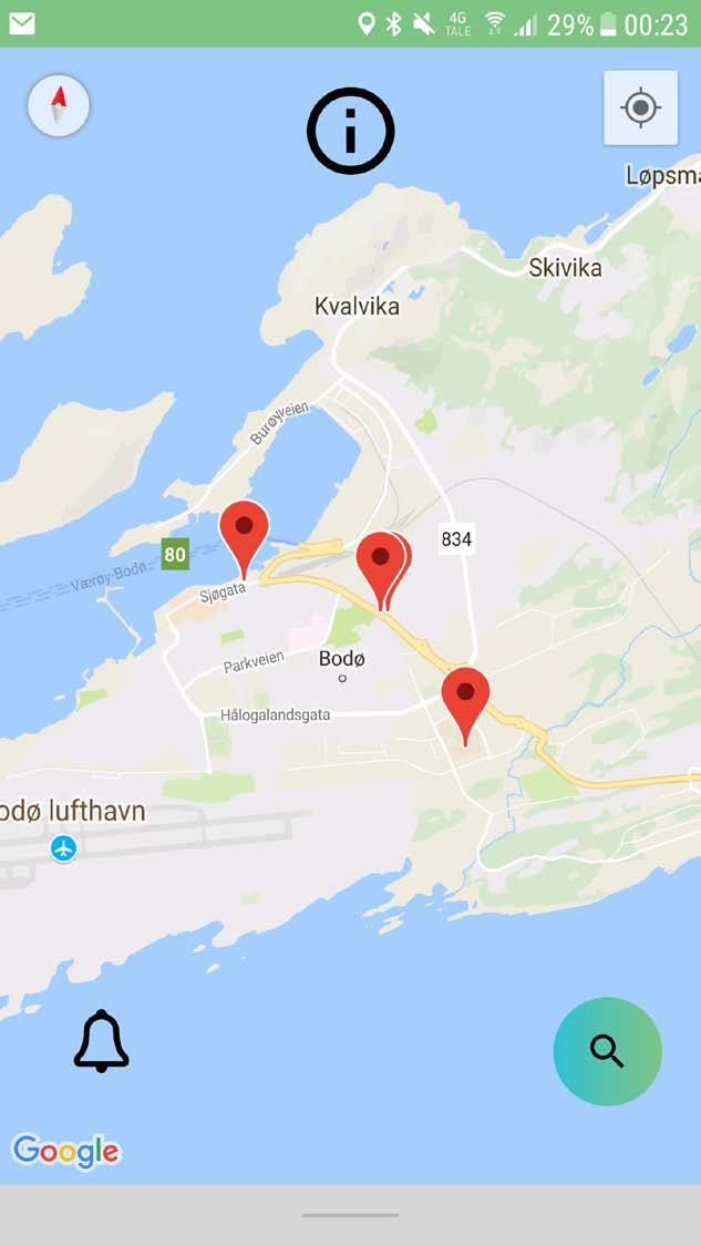 planlagt posisjon via Augmented Reality Basis krav Backend -løsning - Mulighet for kommunen til