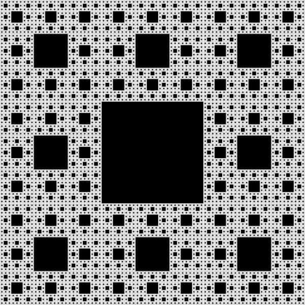 Steg 1: Hvordan fungerer Sierpinski? Fraktaler følger tre regler: Startregelen gir hvor vi skal starte. Med en firkant?