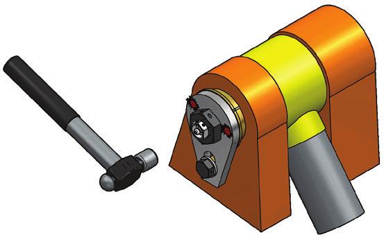 Tighten the nut to the specified torque. See technical specifications/torque.