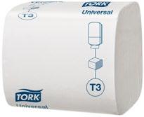 28 T3 776343 556008 Tork Dispenser Toalettpapir Ark Elevation Sort ABS 27 x 59 x 28 T3 Refill Brettet