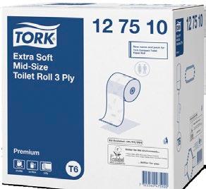 Tork Toalettrull Mid-size, T6 Dispensere Tidligere kjent som Auto-skift for kompakte toalettruller Kompakt design attraktiv