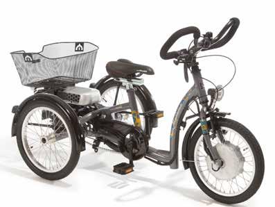 Hjelpemotor 3-18 sykler 3-18 syklene kan leveres med 2 forskjellige typer hjelpemotor, Ansmann eller BionX.