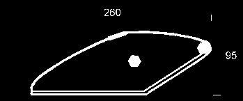 nr: Modell: Bredde: 65-70001 Lang/Smal 120 mm 65-70002 Lang/Bred 140 mm Engbo anker davit Engbo Løftebeslag 630 mm 300 / 400 mm 61-30006