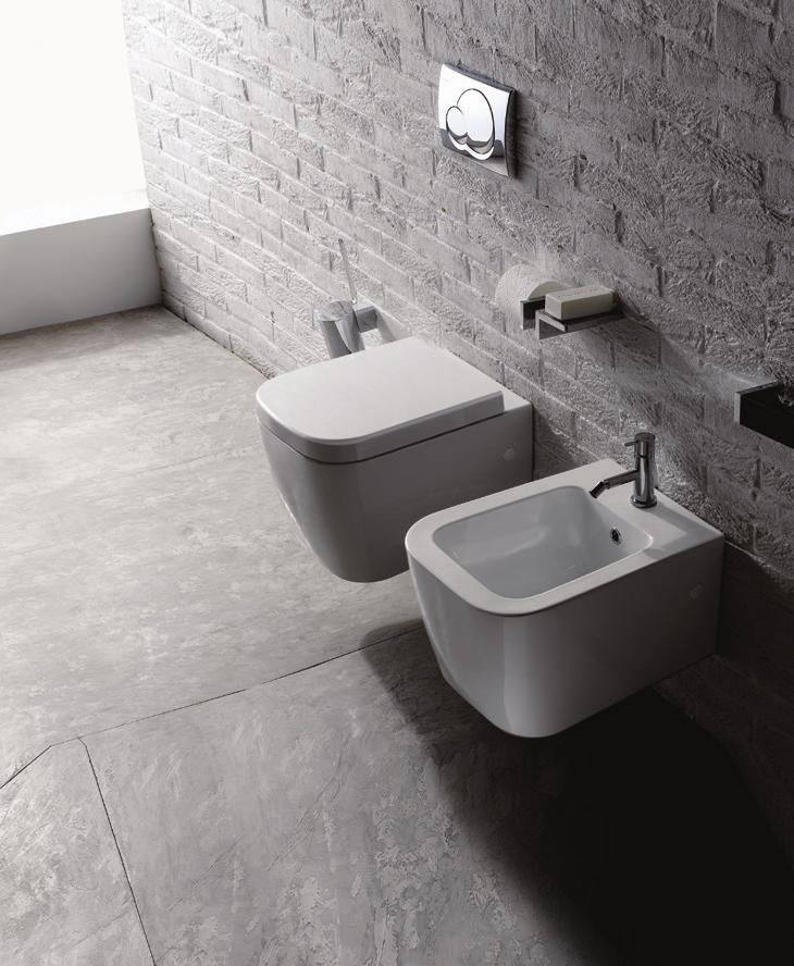 Globo stone Prod. nr.: SSS03 / SS026 Vegghengt toalettskål, kompaktmodell.