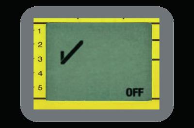 2. Hvis det ikke er temperaturalarm og ingen avvik utenfor intervallet (15-25 ºC) vises en.