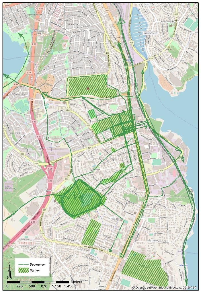 Under vises kart som samlet sett illustrerer hvilke områder i Hillevåg som