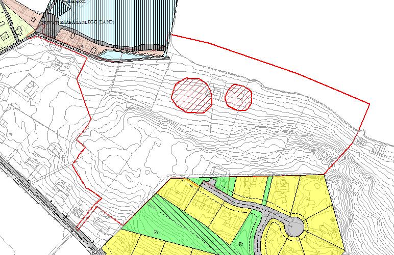 Reguleringsplanen for Kalshågen II er i trå med kommunedelplanen sitt avsett til boligformål. Område med gnr. 72/81 gjøres om fra LNF til boligformål og konsekvensene av dette utredes.